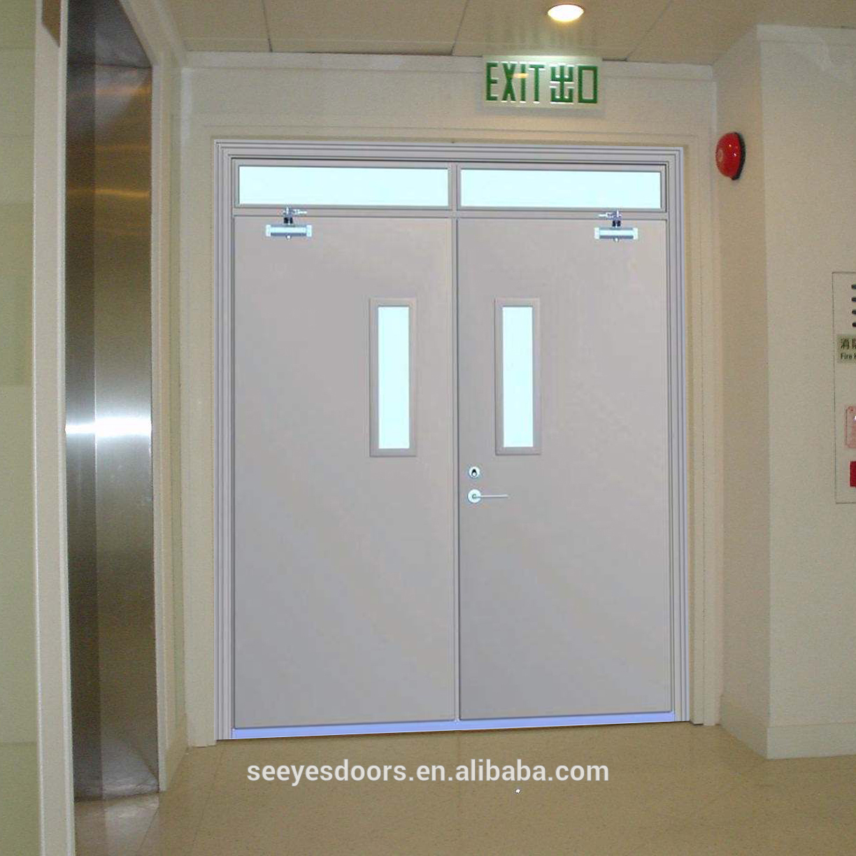 Steel Entrance Fire Stair Metal Fireproof Exterior Door With Glass Manufacturers, Steel Entrance Fire Stair Metal Fireproof Exterior Door With Glass Factory, Supply Steel Entrance Fire Stair Metal Fireproof Exterior Door With Glass