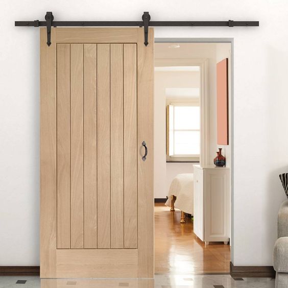 Modern Style Interior Wood Sliding Barn Door
