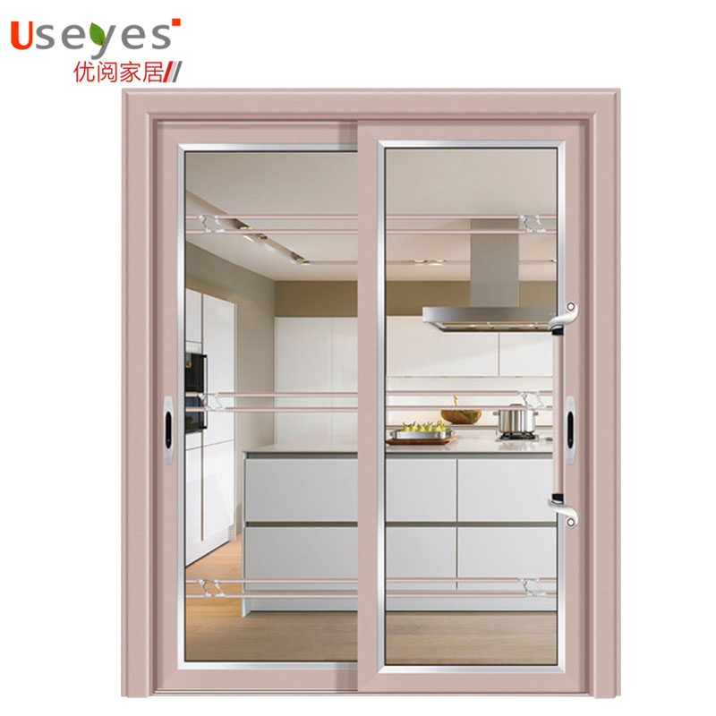 Interior Aluminum Frame Tempered Glass Sliding Doors