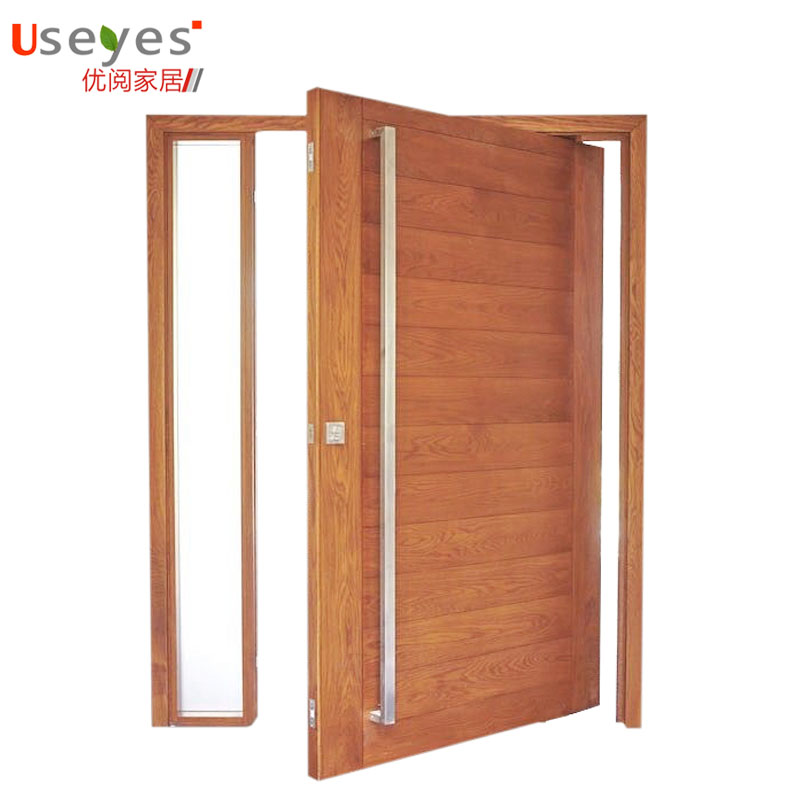 Luxury New Style Wooden Pivot Door Nepals Front Entrance Door with glass