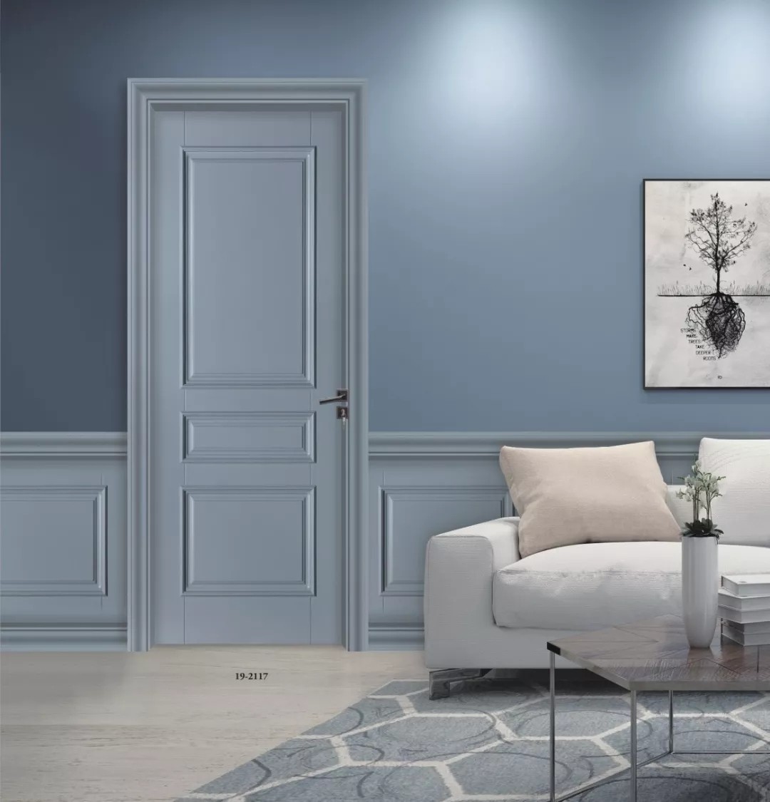 white interior door
