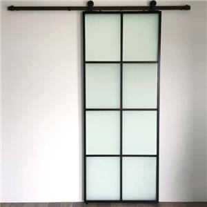 8mm Tempered Glass Hanging Door With Aluminum Door Frame