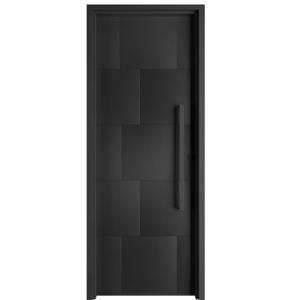 Security Geometry Black Aluminum Alloy Main Door