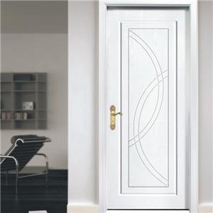 Modern White Interior Bedroom Door with glass