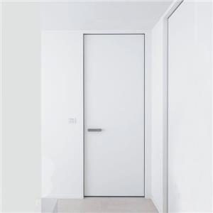White Interior Grey Bedroom HDF Secret Flush Door