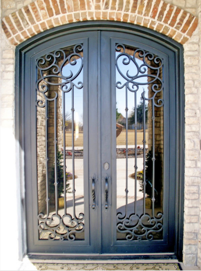 Luxury Exterior Main Double Wrought Iron Security Door Manufacturer Nepals, Luxury Exterior Main Double Wrought Iron Security Door Factory, Supply Luxury Exterior Main Double Wrought Iron Security Door