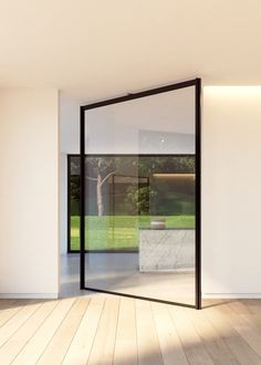 Commercial place designs huge frosted glass front Pivot Door Nepal