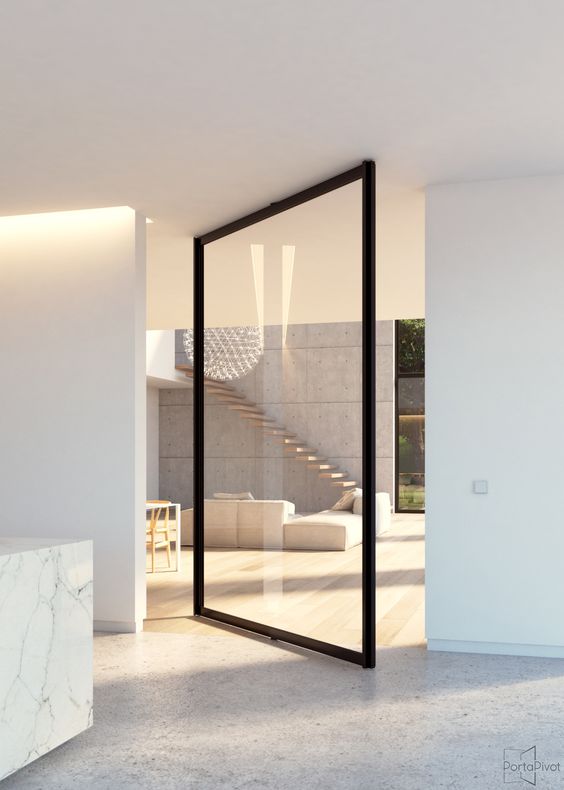 glass revolving door