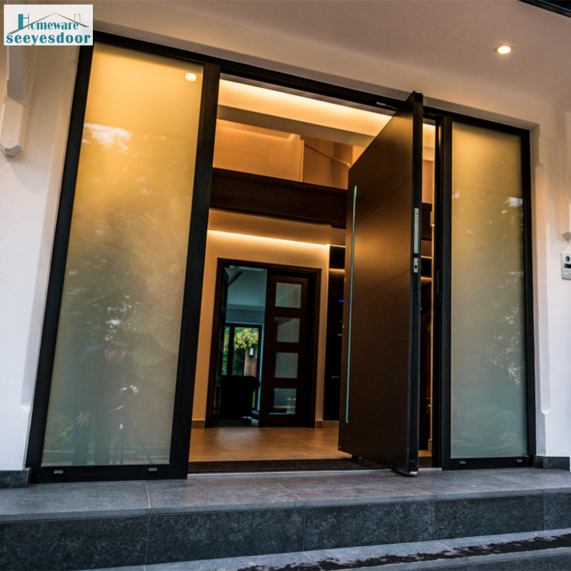 Modern mirror glass outside front entrance door for home Manufacturers, Modern mirror glass outside front entrance door for home Factory, Supply Modern mirror glass outside front entrance door for home