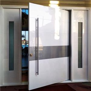 Customized sizes aluminum entry Pivot Door Nepal with sidelight