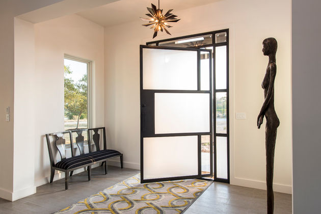 Insulated black frame laminated glass pivot entry door for home Manufacturers, Insulated black frame laminated glass pivot entry door for home Factory, Supply Insulated black frame laminated glass pivot entry door for home