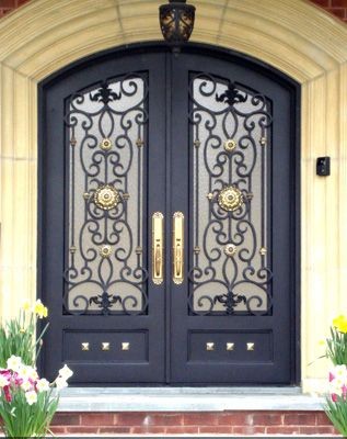 Decorative double iron wrought security Front Door Nepal