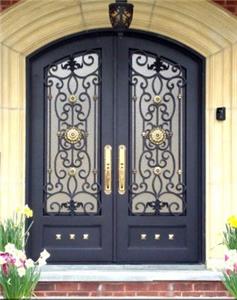 Decorative double iron wrought security Front Door Nepal 