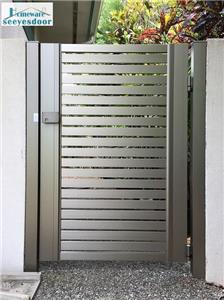 Large decorative iron wrought walking gate for driveway