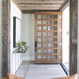Farmhouse designs red oak solid wood Front Door Nepal  for apartment