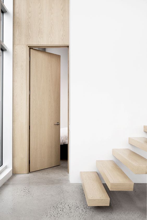 white hidden door